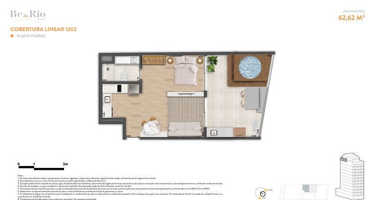 Apartamento studio e 2 ambientes em Copacabana - Rio de Jane