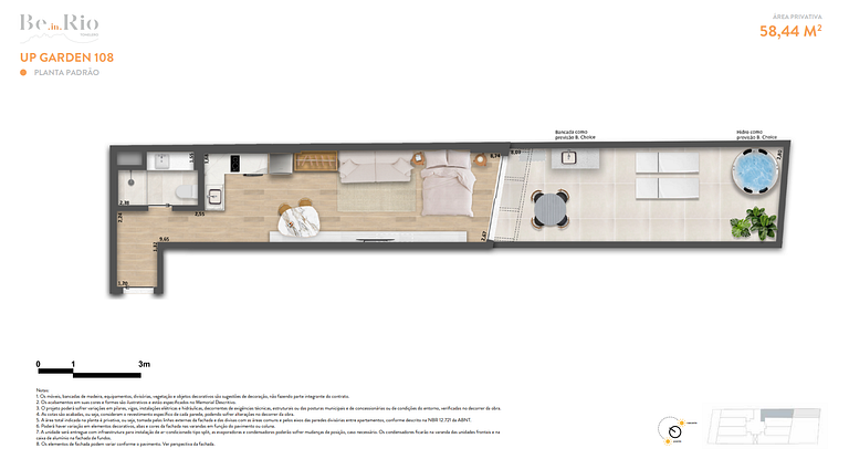 Apartamento studio e 2 ambientes em Copacabana - Rio de Jane
