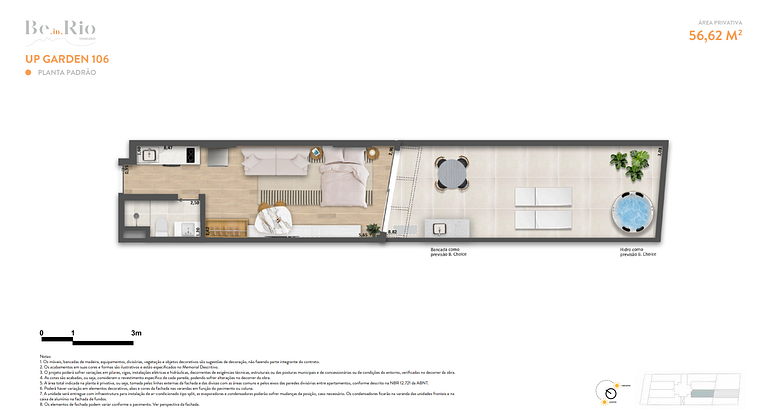 Apartamento studio e 2 ambientes em Copacabana - Rio de Jane