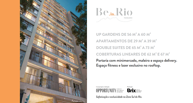 Apartamento studio e 2 ambientes em Copacabana - Rio de Jane