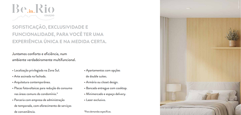 Apartamento studio e 2 ambientes em Copacabana - Rio de Jane