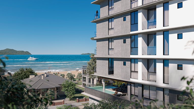 Apartamento frente mar 2 ambientes Mariscal - Bombinhas