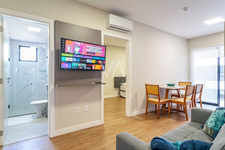 Apartamento a 120m do mar com Piscina