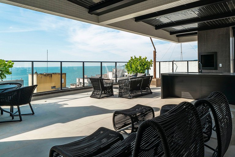 201- Apart com vista ao mar e piscina em Bombas