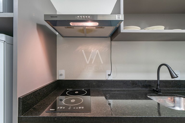 Apartamento flat com rooftop c/ piscina