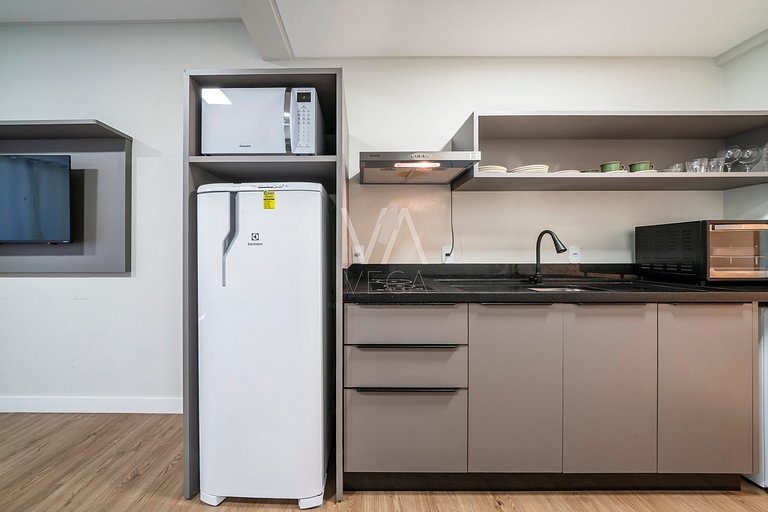 Apartamento flat com rooftop c/ piscina