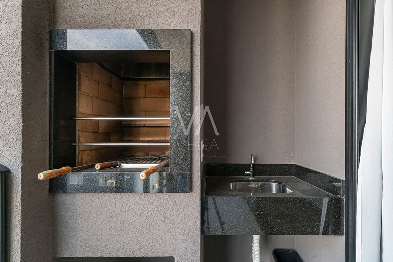 509- Studio c/ churrasqueira e piscina