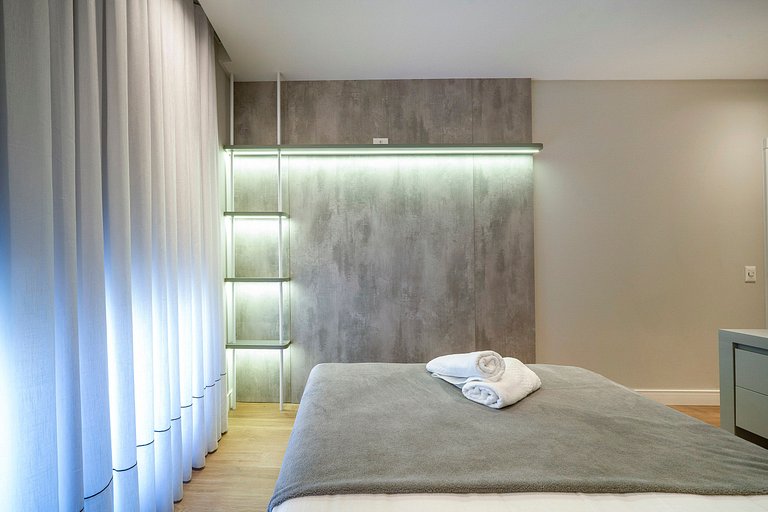 Piscina e academia: Apê 50 mts do mar 2 suítes