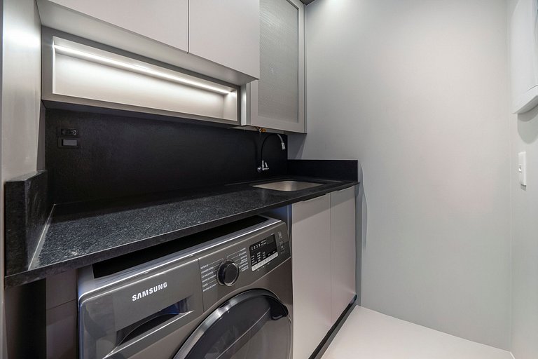 Piscina e academia: Apê 50 mts do mar 2 suítes