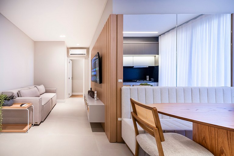 Apê novo com piscina e academia 50mt do mar